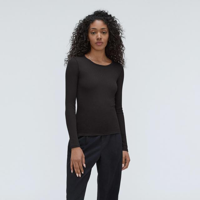 Womens Pima Micro-Rib Long-Sleeve Crew Sweater by Everlane Product Image