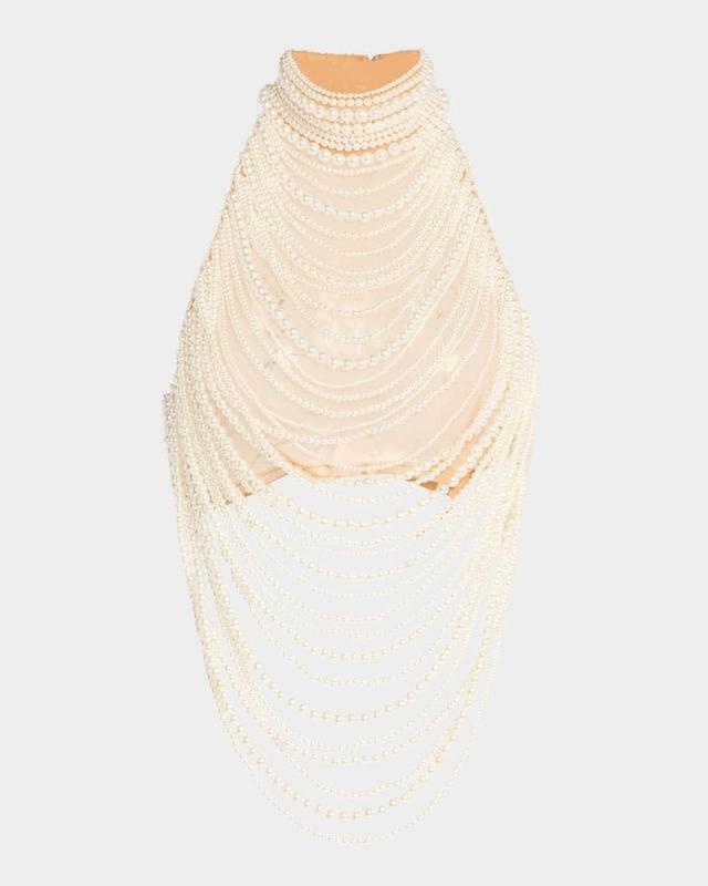 Elsie Draped Pearl Top Product Image