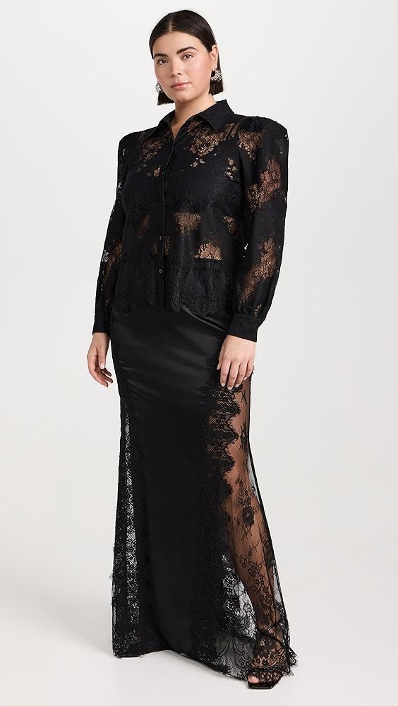 L'AGENCE Jenica Lace Blouse | Shopbop Product Image