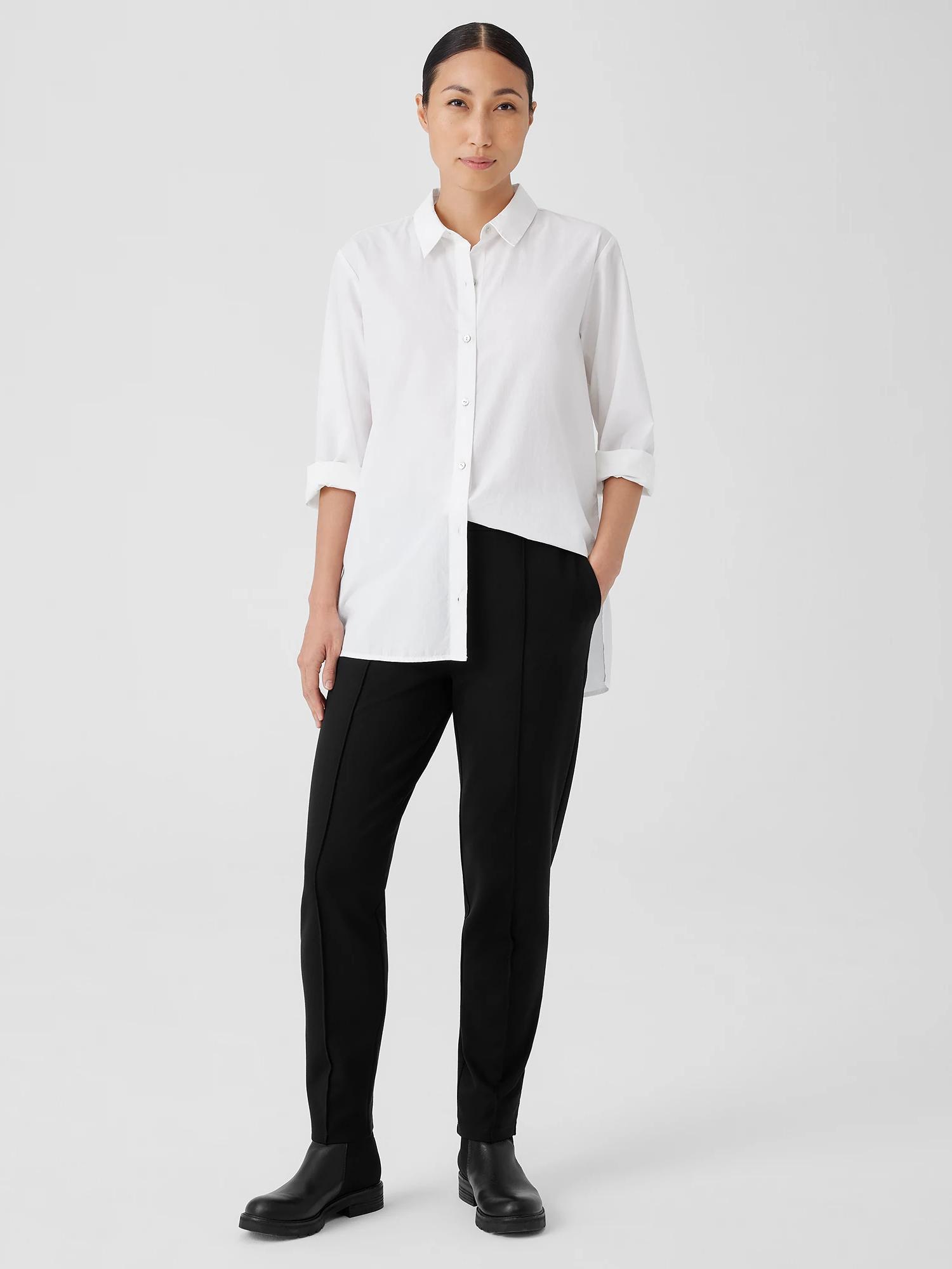 EILEEN FISHER Washable Flex Ponte Pintuck Pantfemale Product Image