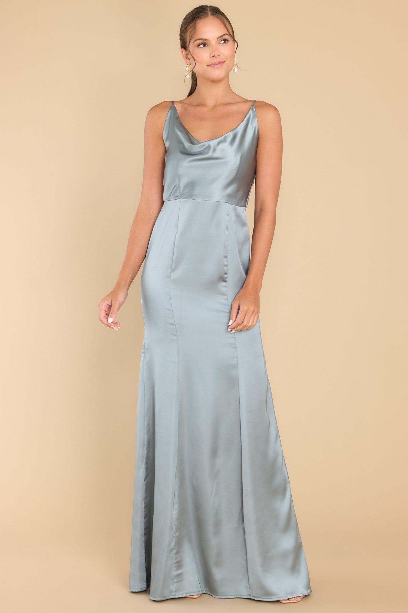 Inner Radiance Ash Blue Maxi Dress Product Image