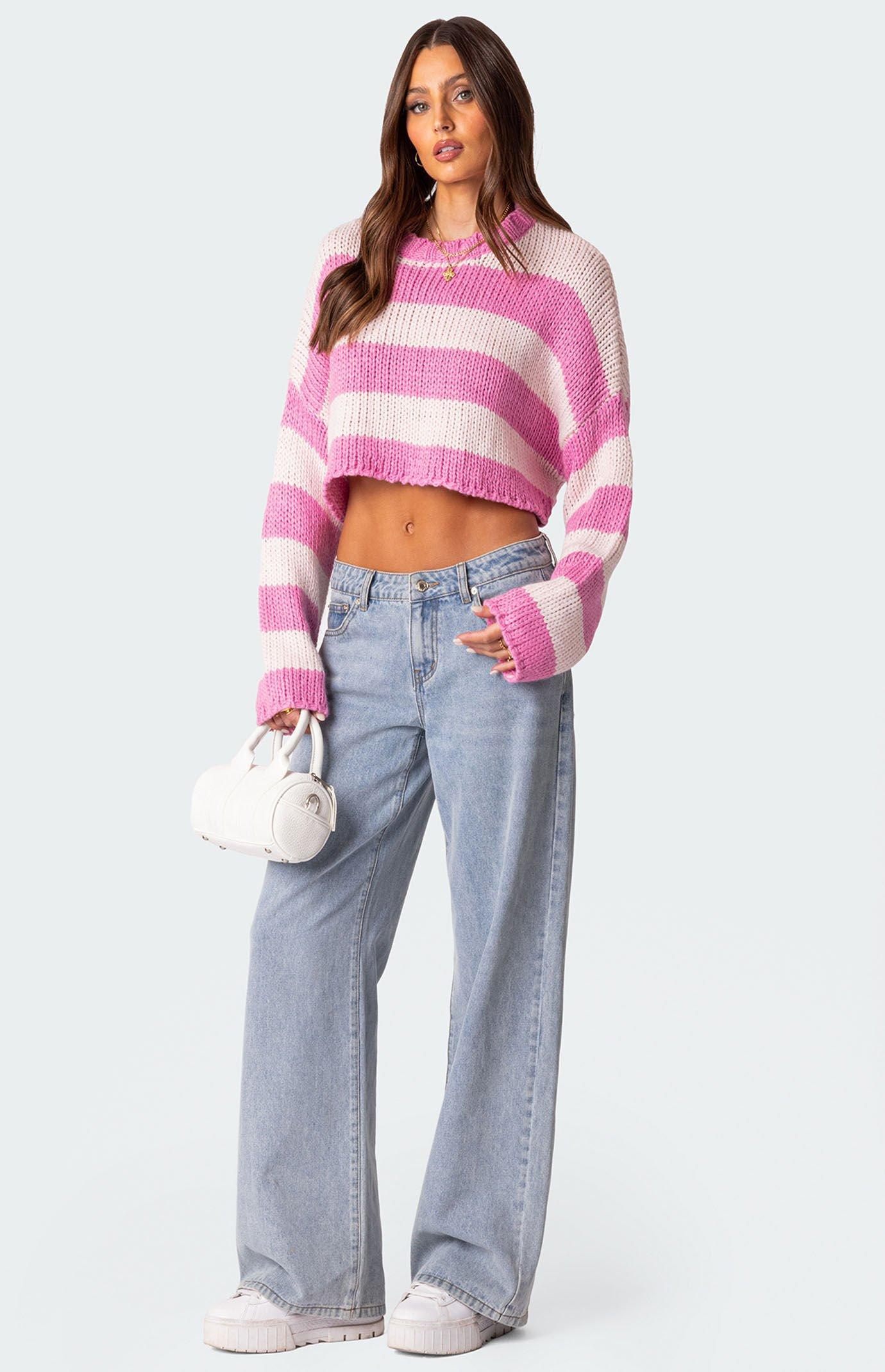 Edikted Women's Ozzy Cropped Knitted Sweater Product Image