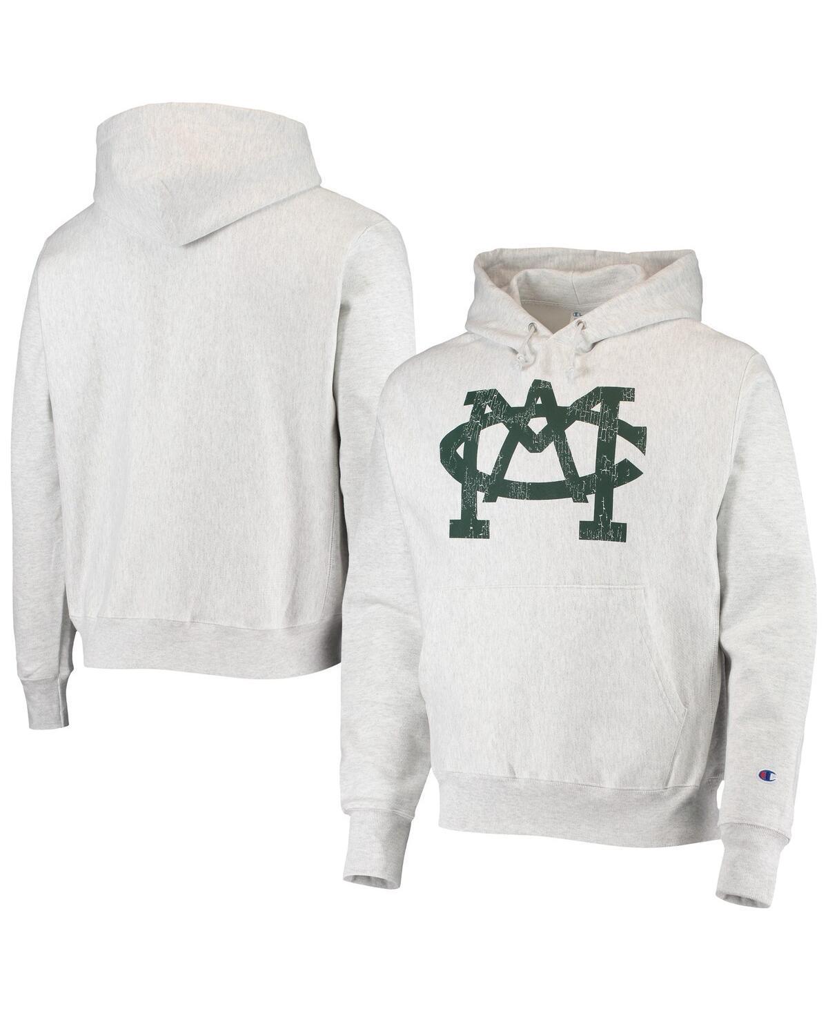 Mens Champion Heathered Gray Michigan State Spartans Team Vault Logo Reverse Weave Pullover Hoodie Product Image