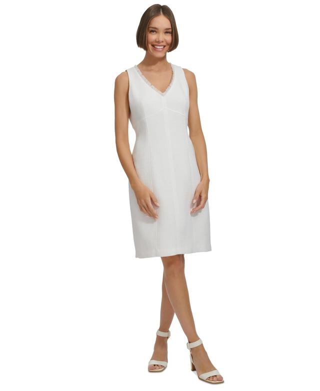 Women's Fringe-Trim Sheath Dress Product Image