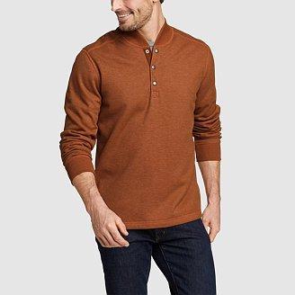 Men's Faux Shearling-Lined Thermal Henley Product Image