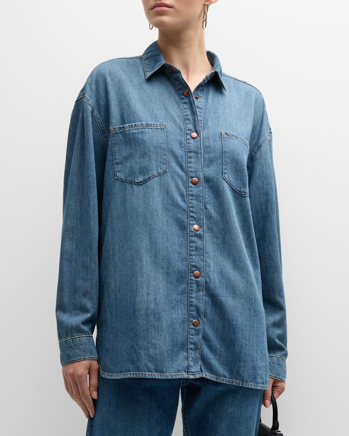 Womens Ms. Charlotte Denim Oversized Shirt Product Image