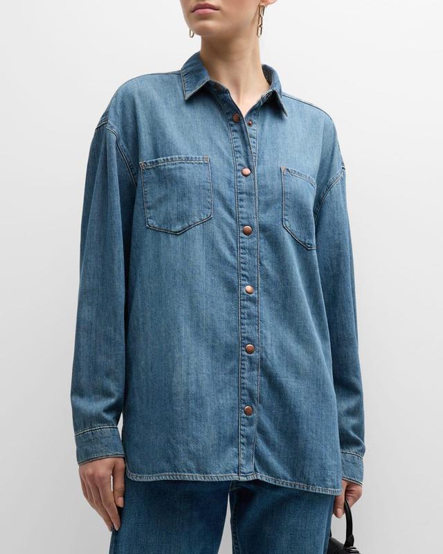 Womens Ms. Charlotte Denim Oversized Shirt Product Image