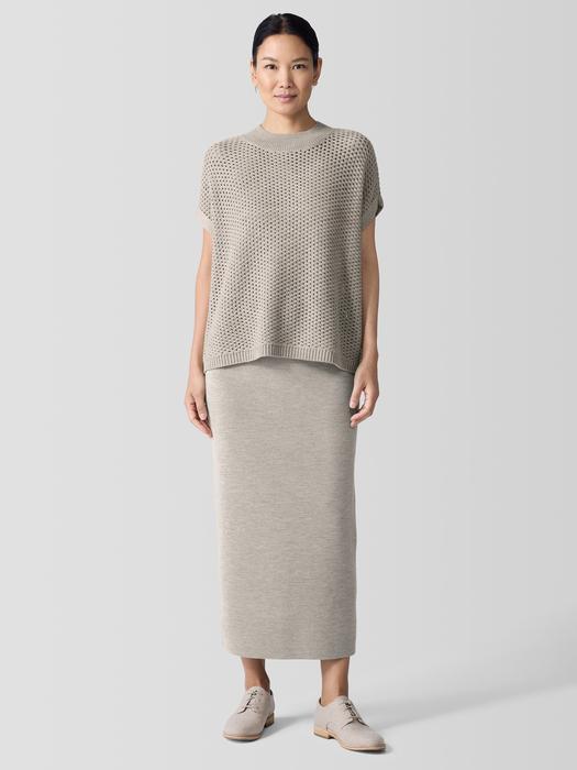 Merino Rib Pencil Skirt in Regenerative Wool Product Image