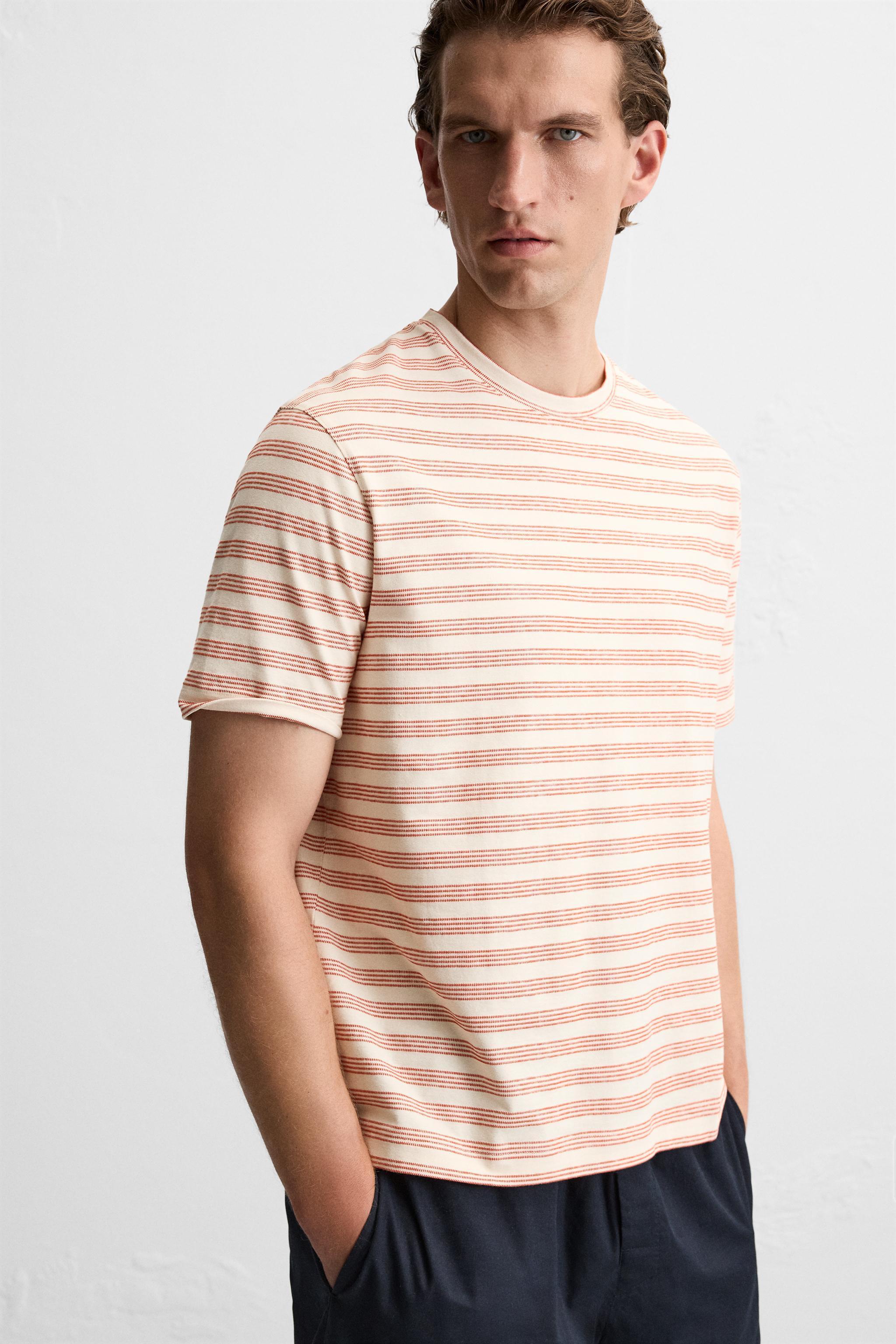 STRIPED JACQUARD T-SHIRT Product Image