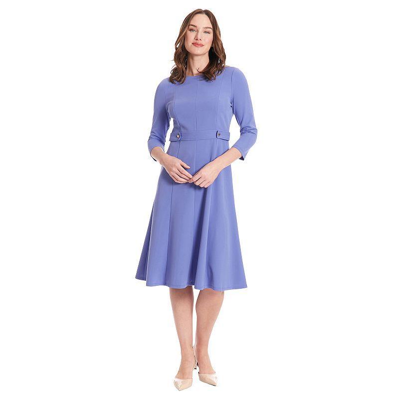 Womens London Times Side Tab Fit & Flare Dress Product Image