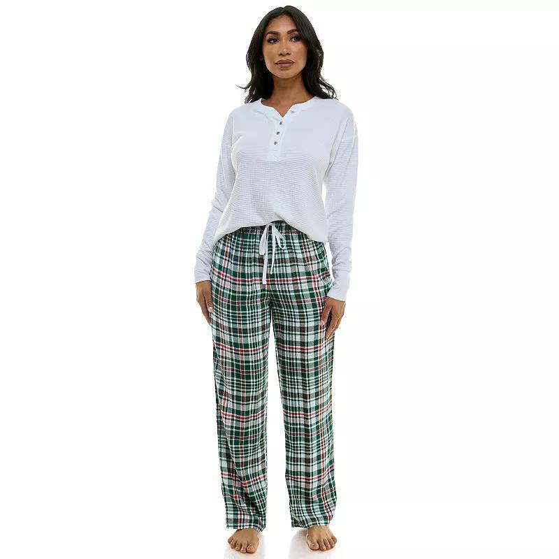 Womens Croft & Barrow 2-pc. Long Pajama Top & Pajama Bottom Sleep Set Product Image