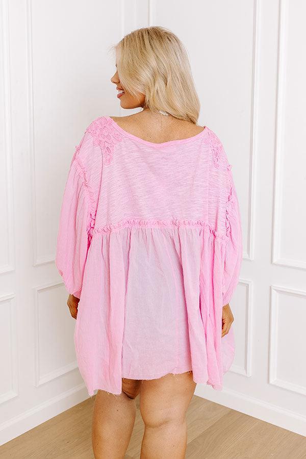 Serenity Song Babydoll Top In Pink Curves Product Image