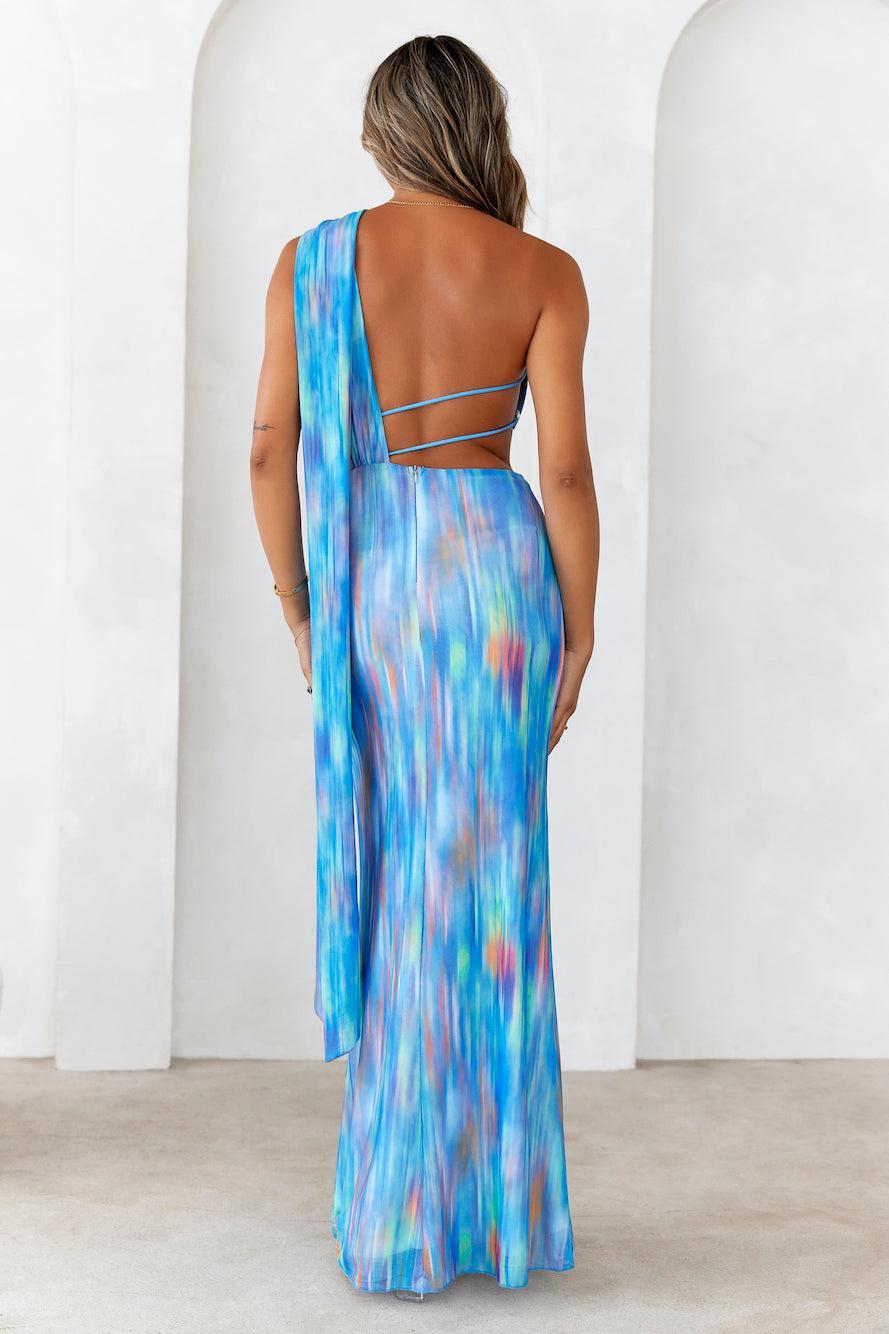 Looks To Love Maxi Dress Blue Product Image