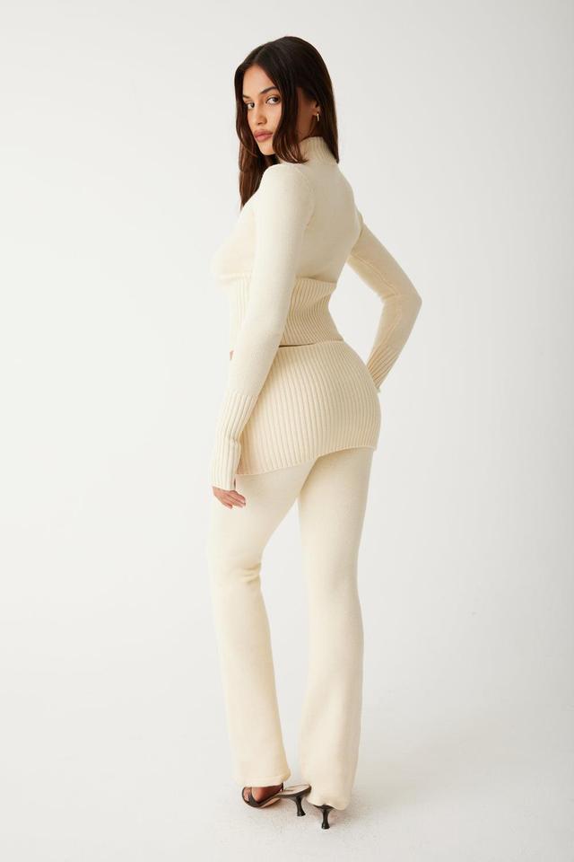 Mason Cloud Knit Flare Pant - French Vanilla Product Image