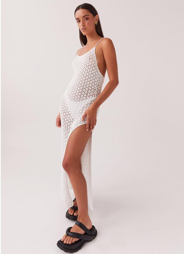 Shellie Crochet Maxi Dress - White Product Image