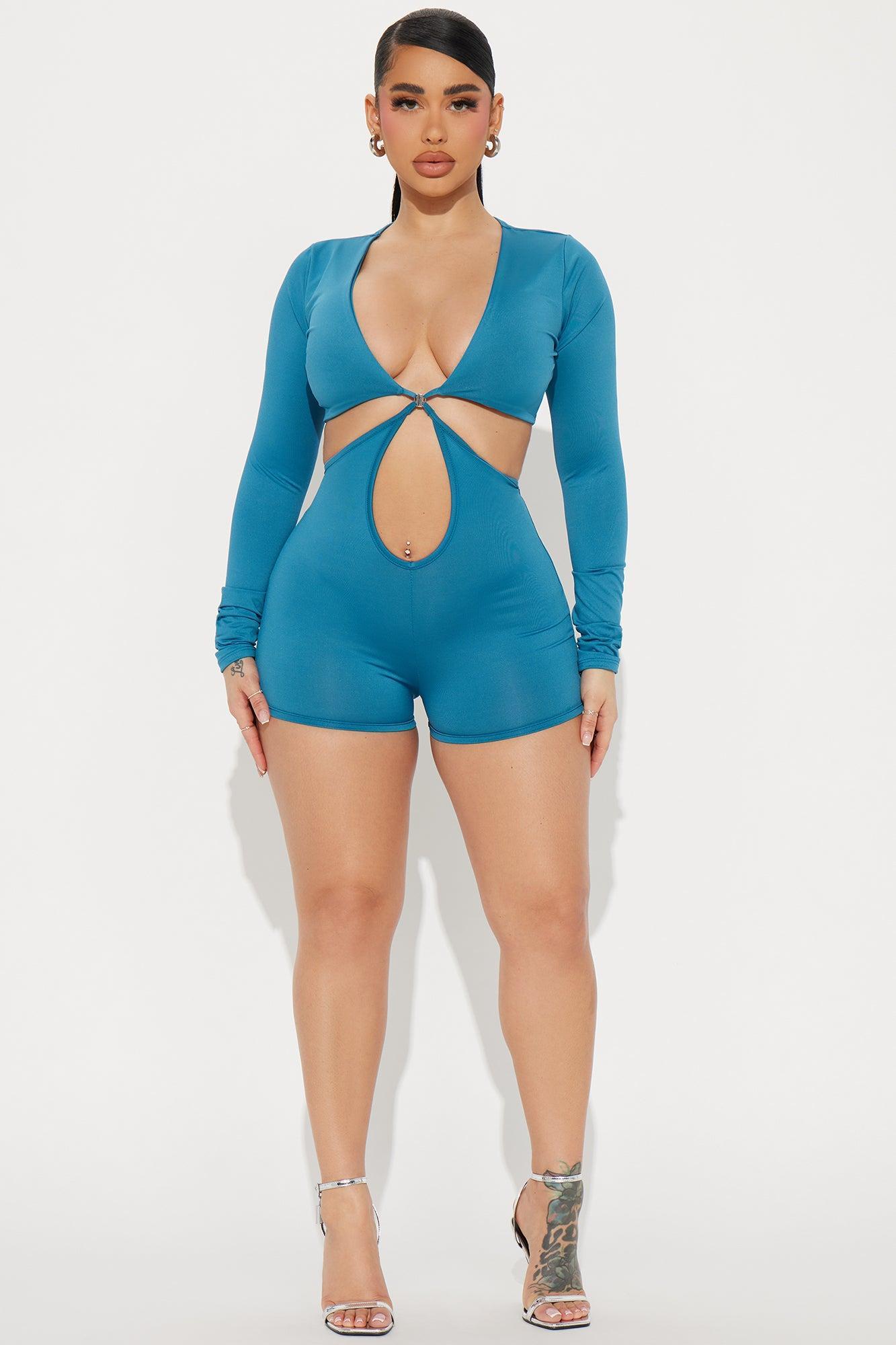 Better Than This Romper - Teal Product Image