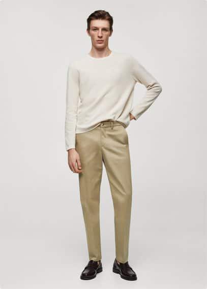 Mango Mens Slim Fit Chino Trousers Product Image