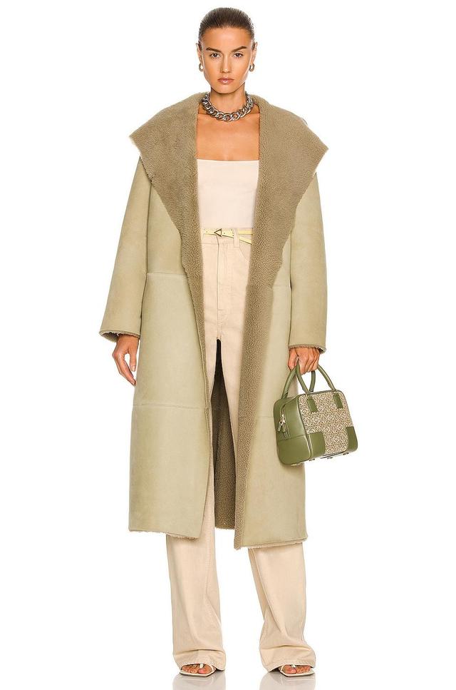 NOUR HAMMOUR Birthday Coat in Sage Product Image