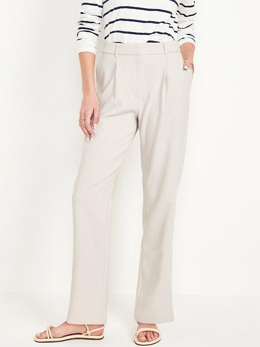 Extra High-Waisted Taylor Trouser Straight Pants Product Image