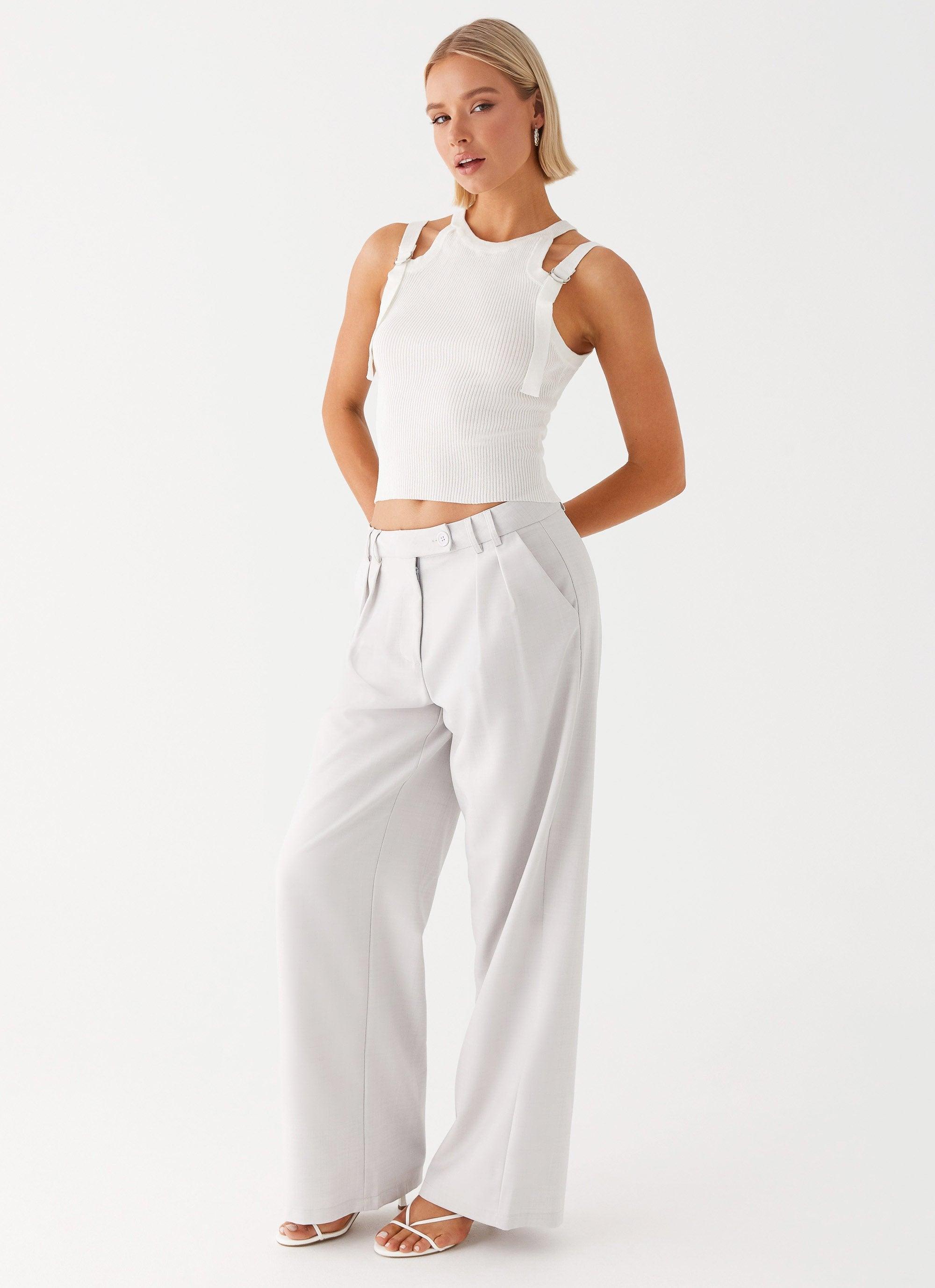 Asha Low Rise Pants - Ivory Product Image