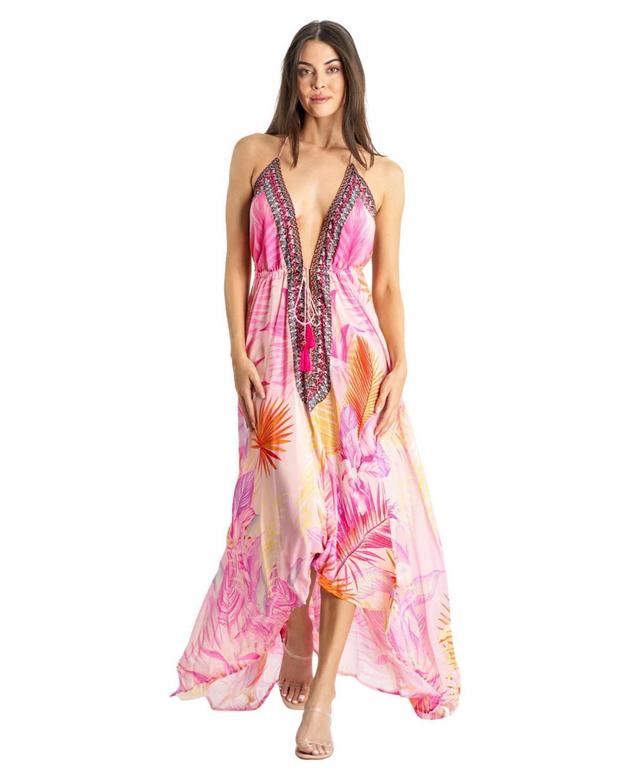 La Moda Clothing Womens Maxi halterneck dress Product Image