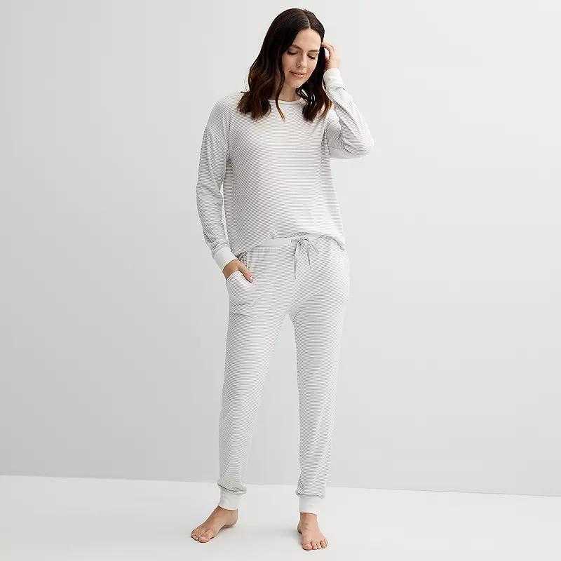 Petite Sonoma Goods For Life Snit Pajamas, Womens Product Image