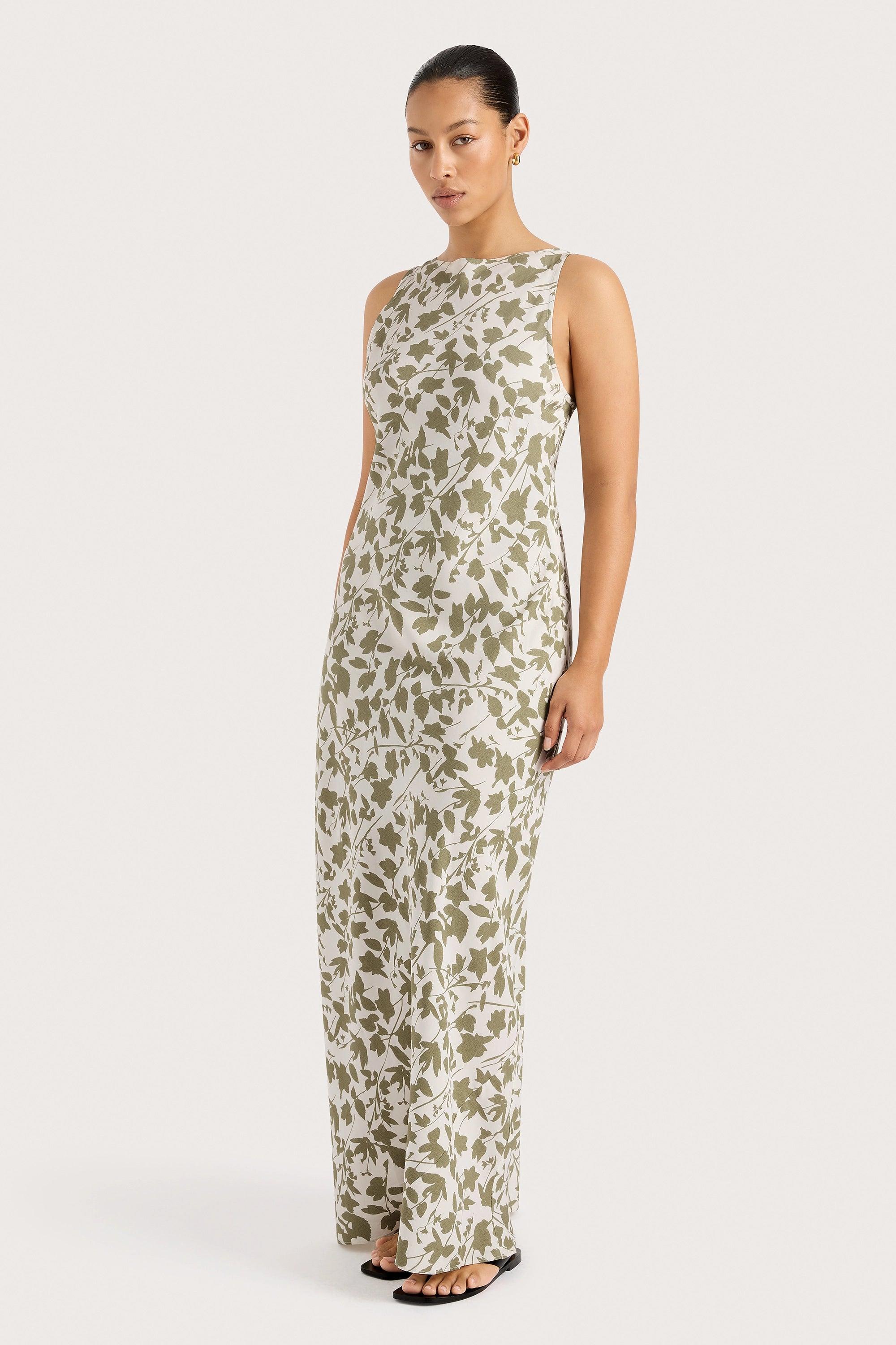 Silya Maxi Dress Poplar Sage Product Image