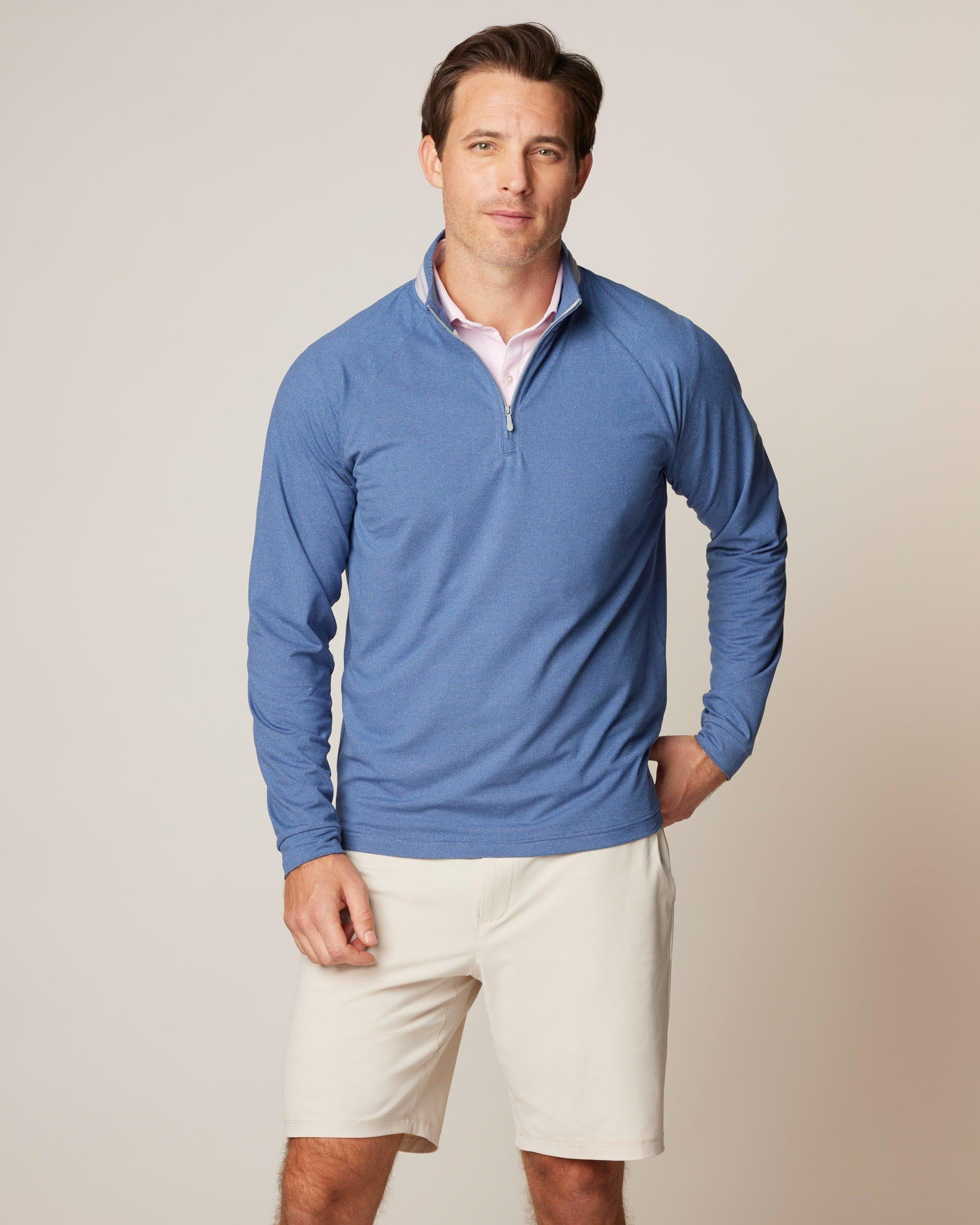 johnnie-O Steffen Striped Performance 1/4 Zip Pullover Product Image