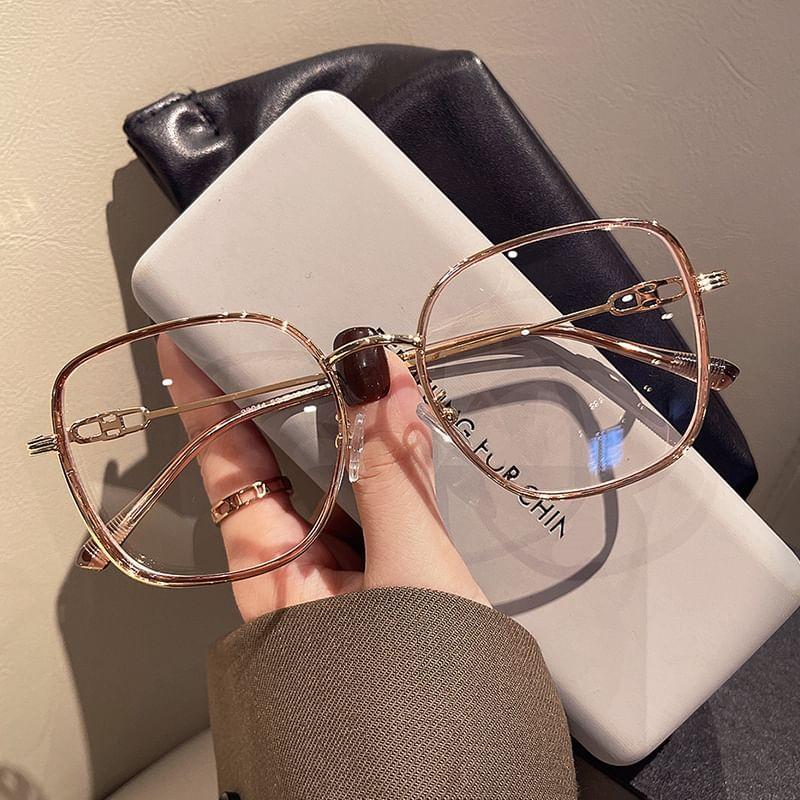 Square Metal Blue Light Blocking Glasses Product Image