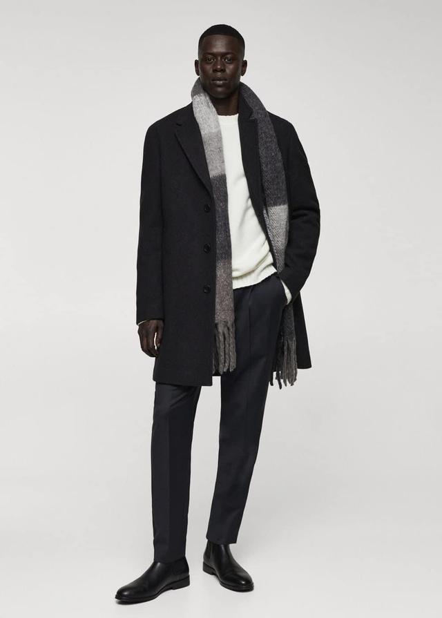 MANGO MAN - Lightweight recycled wool coat charcoalMen Product Image