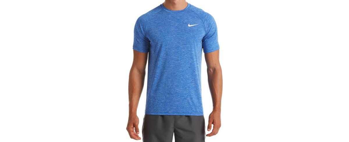 Nike Mens Big & Tall Hydroguard Moisture-Wicking Heather Rash Guard Product Image