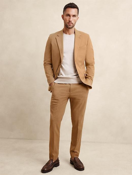 Tailored-Fit Camel Suit Trouser product image