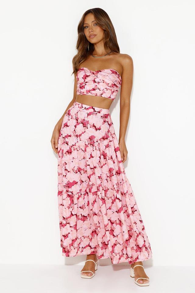 Escaping Reality Maxi Skirt Pink Product Image