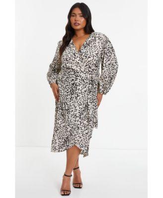 Plus Size Animal Print Midi Dress Product Image