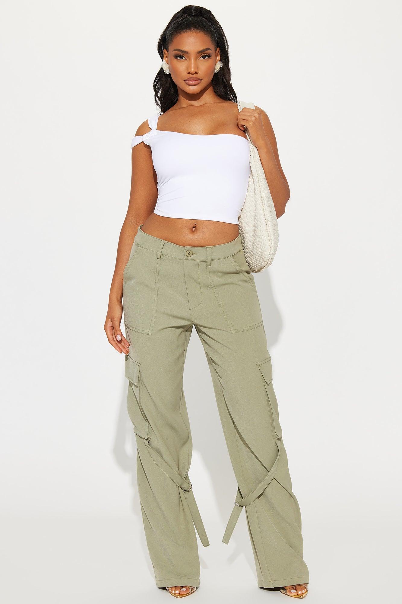 Isabella Cargo Trouser - Olive Product Image