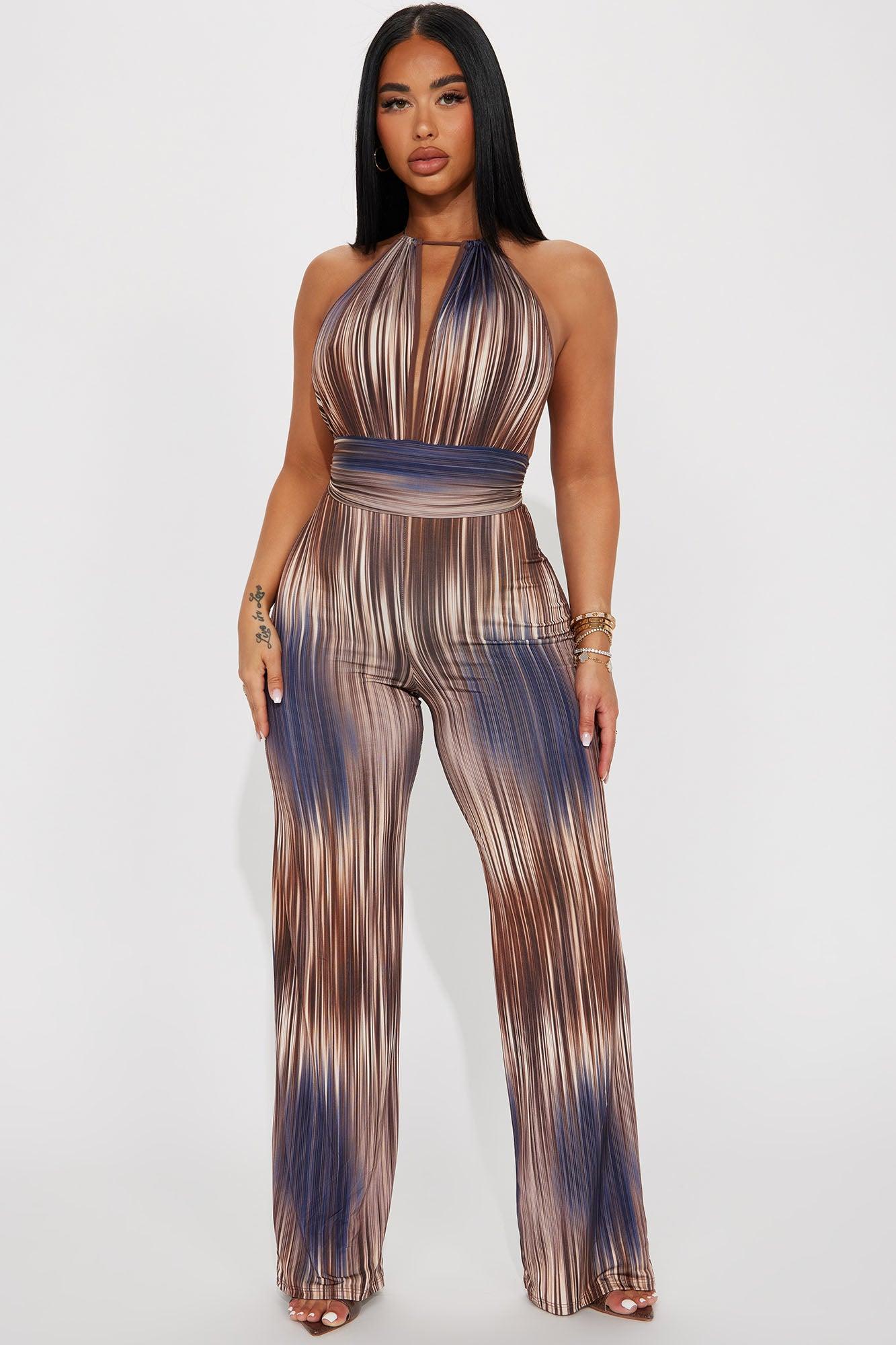 Piper Jumpsuit - Brown/combo Product Image