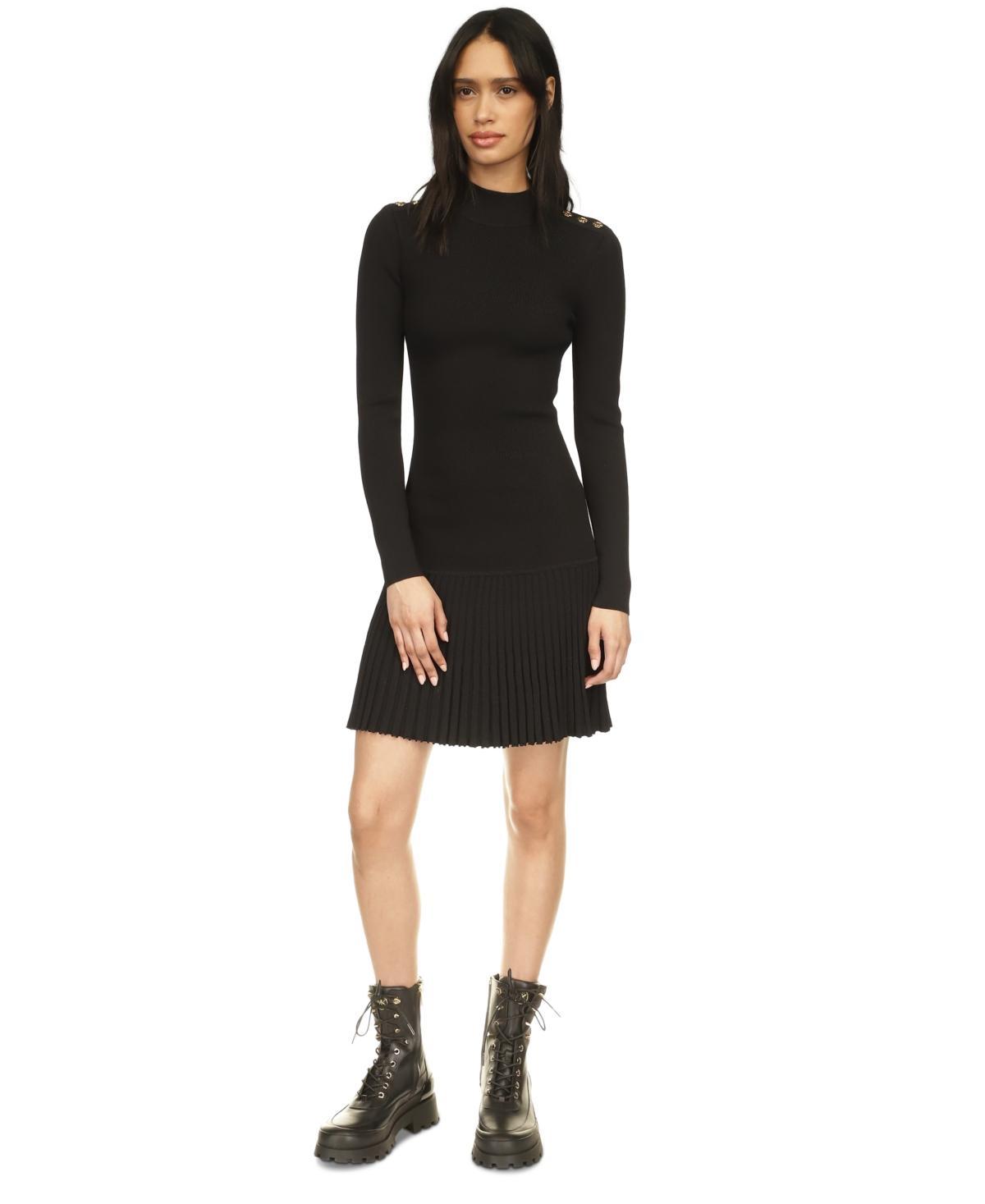 Michael Michael Kors Womens Mock-Neck Long-Sleeve Dress Product Image