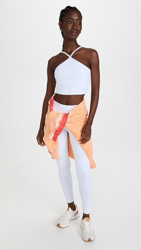 Alo Yoga Goddess Ribbed Cross Crop Top | Shopbop Product Image