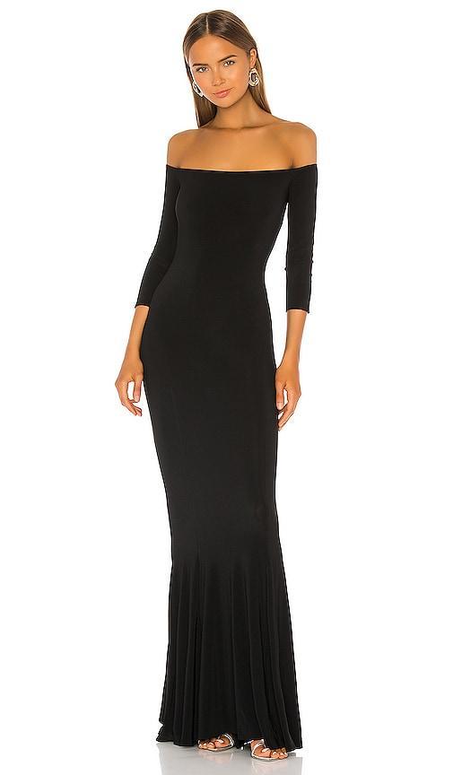 Norma Kamali Off the Shoulder Fishtail Gown Size M, S, XL. Product Image