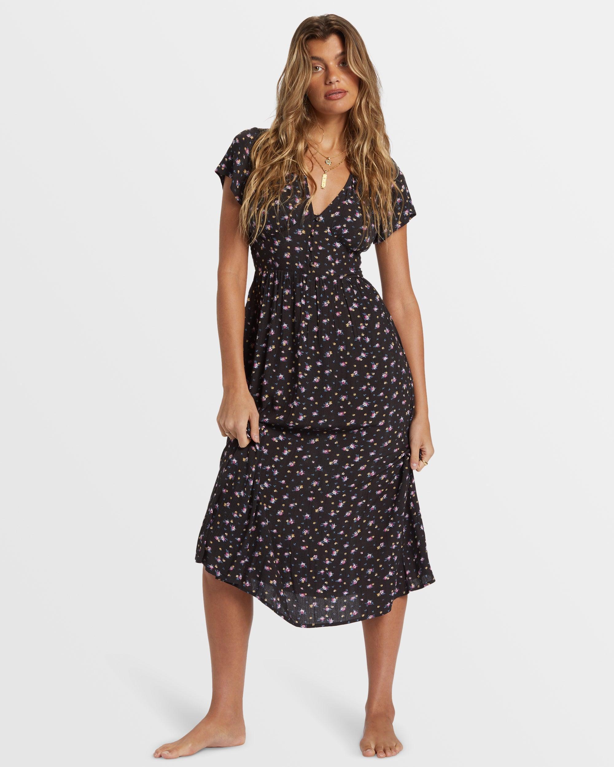 Morning Sky Midi Dress - Black Sands Female Product Image