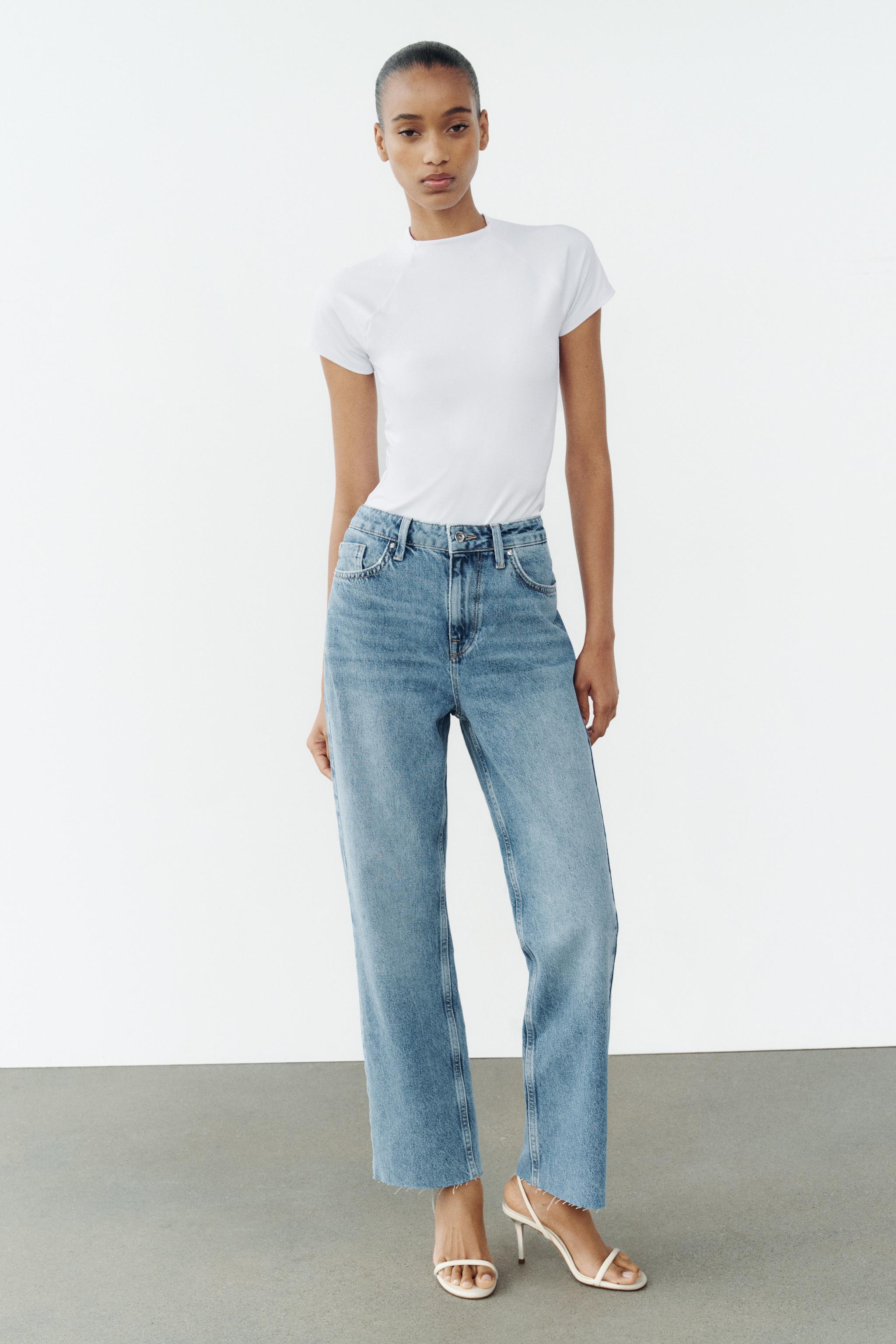 HIGH-WAISTED STRAIGHT LEG ANKLE LENGTH JEANS Z1975 product image