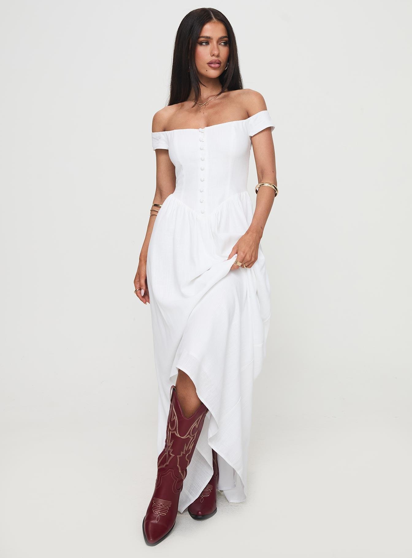 Romantic Maxi Dress White Product Image