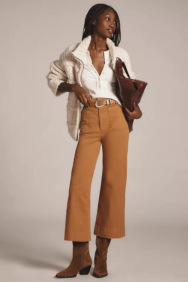 The Colette Cropped Wide-Leg Pants by Maeve: Twill Edition Product Image