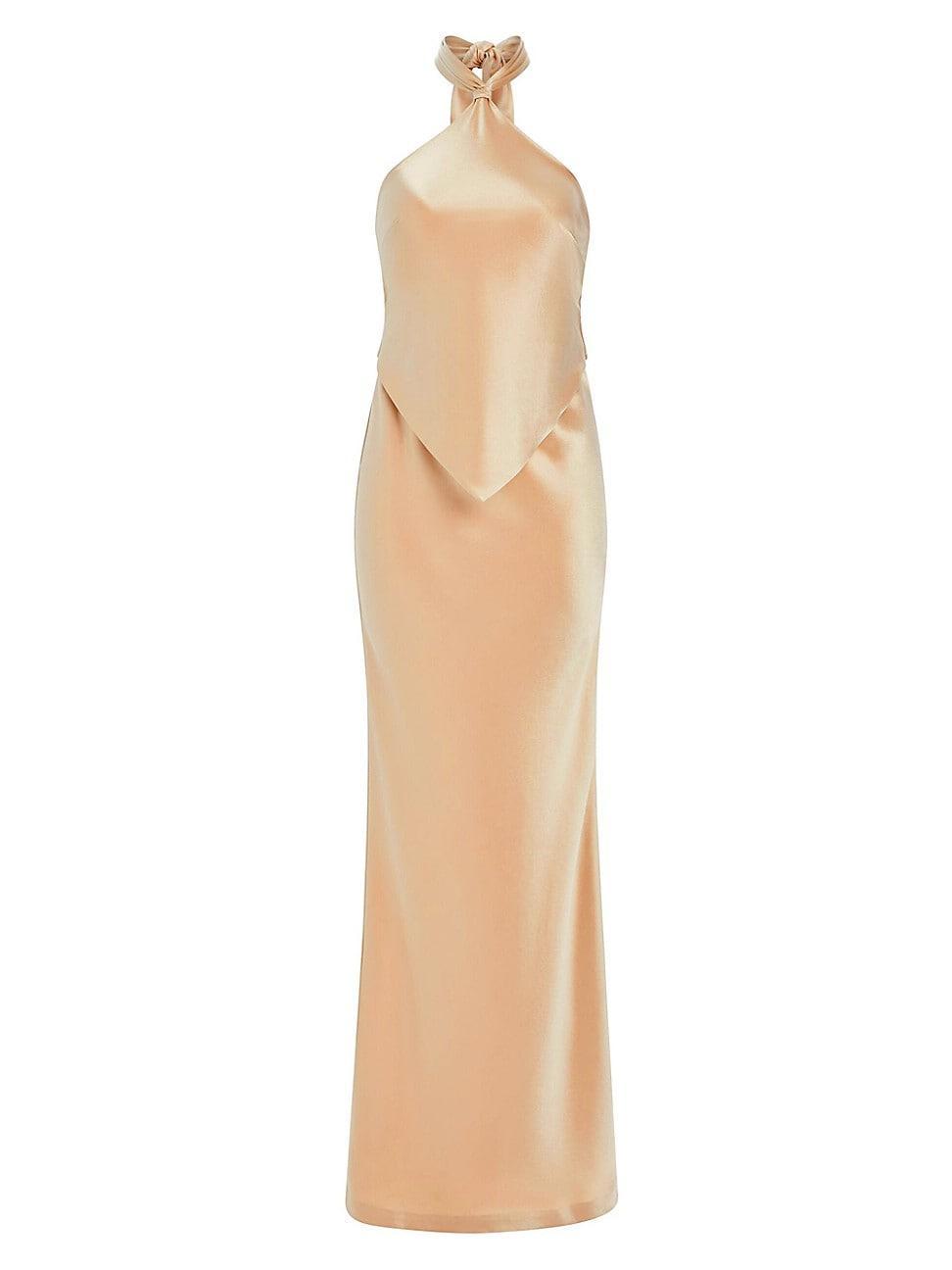 Retrofete Ester Satin Halter Dress Product Image