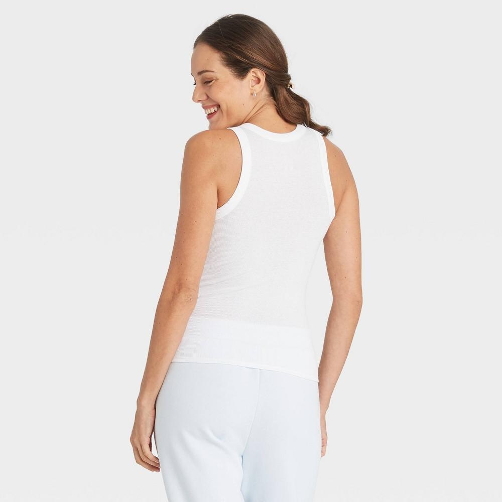 Womens Ribbed Tank Top - A New Day White S Product Image