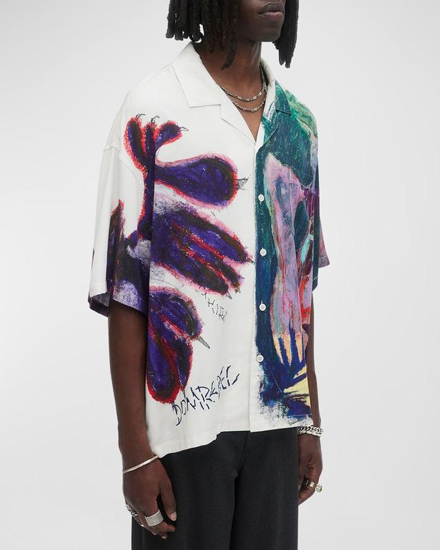 Mens Creature Artwork Camp Shirt Product Image