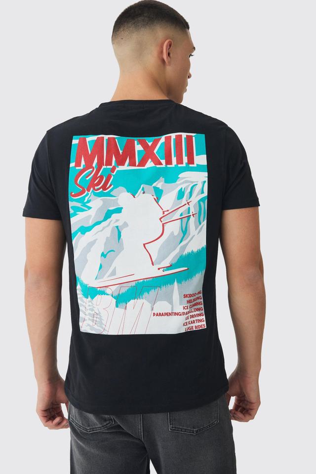 Ski Resort Print T-Shirt | boohooMAN USA Product Image