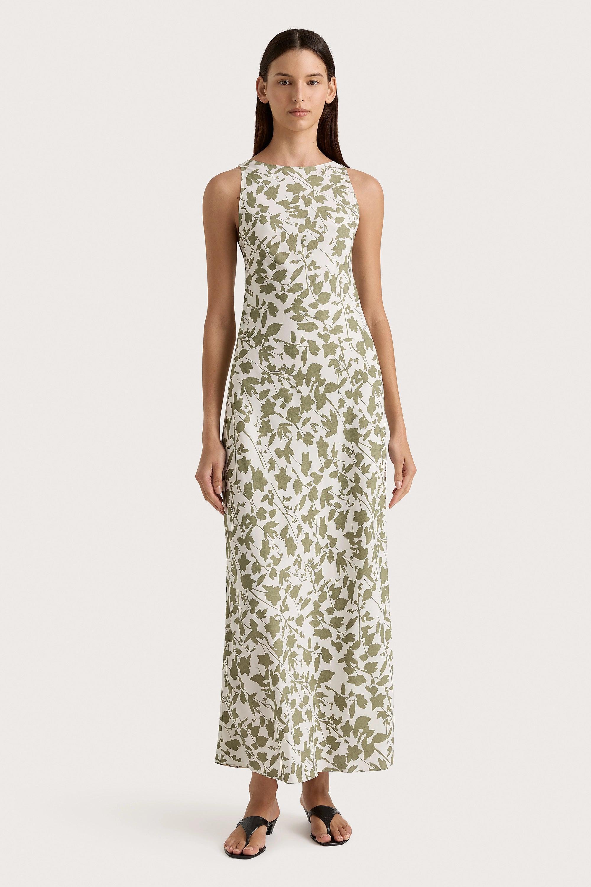 Silya Maxi Dress Poplar Sage Product Image