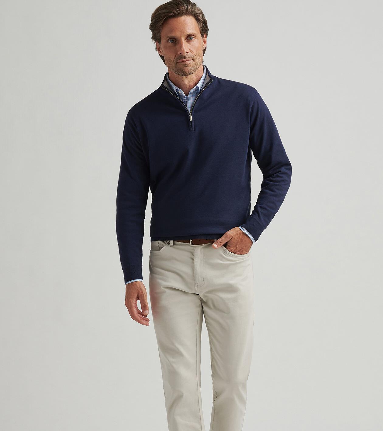 Coolspun Cotton Quarter-Zip Sweater Product Image