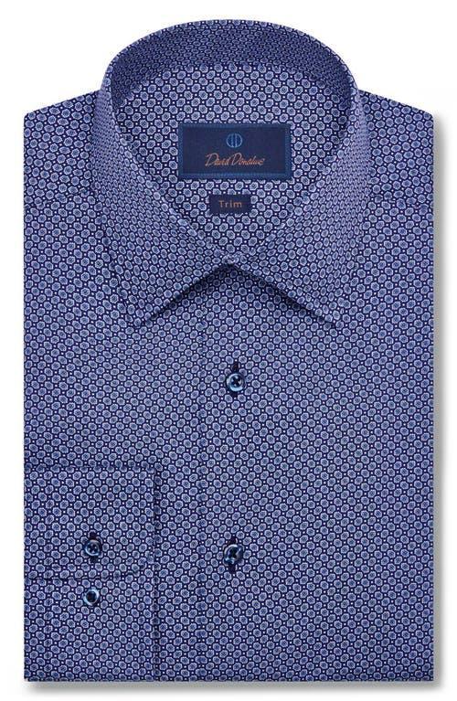 David Donahue Trim Fit Neat Dress Shirt Product Image